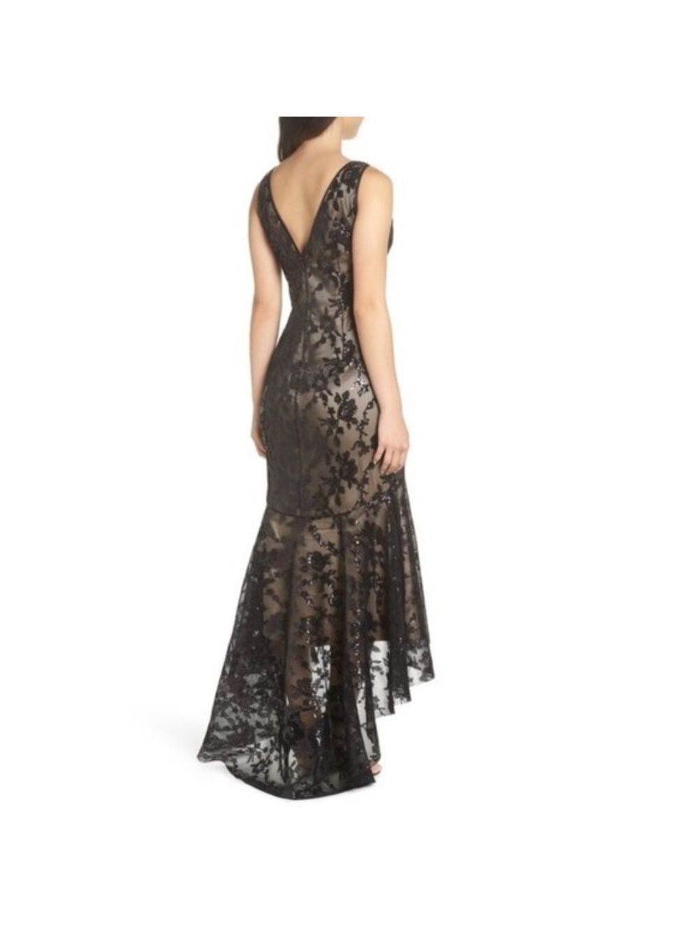 ELIZA J Sequin & Lace High/low Trumpet Gown - Picture 2 of 10
